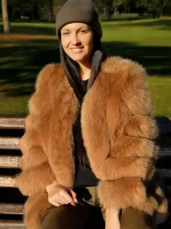 Plush Faux Fur Coat Crew Neck Winter Eco-friendly Fur Jacket For Women 2026