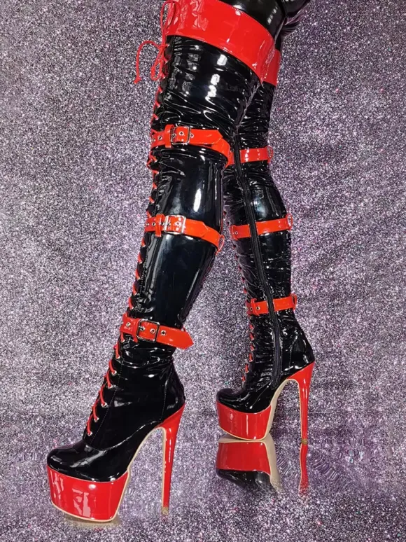 Plus Size Stiletto Heel Over The Knee Boots Sexy Thigh High Boots