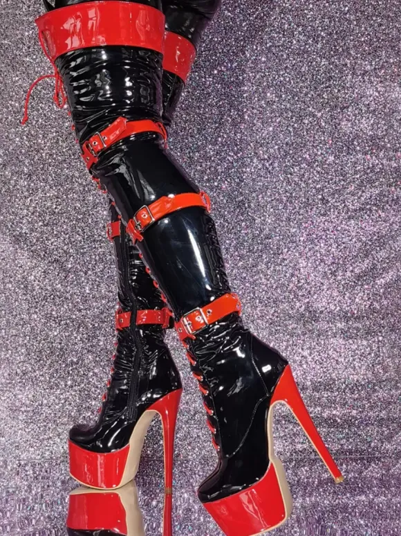 Plus Size Stiletto Heel Over The Knee Boots Sexy Thigh High Boots