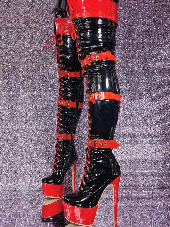Plus Size Stiletto Heel Over The Knee Boots Sexy Thigh High Boots