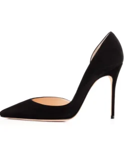 Pointy Toe Heels Solid Color Slip-on High Heels