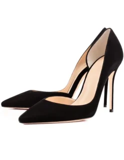 Pointy Toe Heels Solid Color Slip-on High Heels