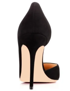 Pointy Toe Heels Solid Color Slip-on High Heels