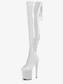 Pole Dance Shoes Sexy High Heel Boots Platform Stiletto Heel Sky High Heel Black