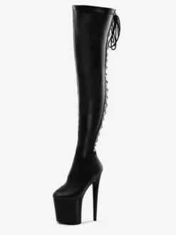 Pole Dance Shoes Sexy High Heel Boots Platform Stiletto Heel Sky High Heel Black