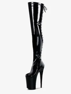 Pole Dance Shoes Sexy High Heel Boots Platform Stiletto Heel Sky High Heel Black