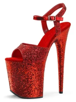 Pole Dance Shoes Sexy Sandals For Woman Hazel Leather Peep Toe Stiletto Sexy Shoes Stripper Shoes
