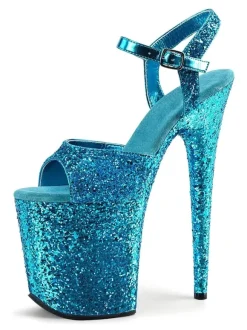 Pole Dance Shoes Sexy Sandals For Woman Hazel Leather Peep Toe Stiletto Sexy Shoes Stripper Shoes
