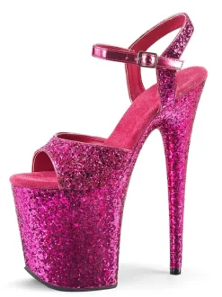 Pole Dance Shoes Sexy Sandals For Woman Hazel Leather Peep Toe Stiletto Sexy Shoes Stripper Shoes