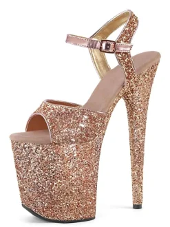 Pole Dance Shoes Sexy Sandals For Woman Hazel Leather Peep Toe Stiletto Sexy Shoes Stripper Shoes