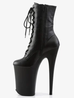 Pole Dance Shoes Women Sexy Boots Round Toe Zipper Zipper Stiletto Heel Rave Club Black Thigh High Boots Over The Knee Boots Stripper Shoes