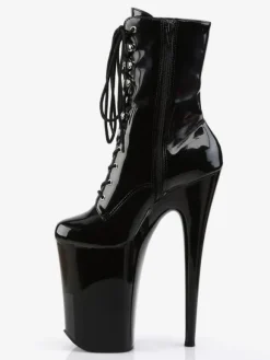 Pole Dance Shoes Women Sexy Boots Round Toe Zipper Zipper Stiletto Heel Rave Club Black Thigh High Boots Over The Knee Boots Stripper Shoes