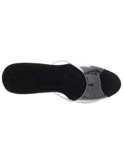Pole Dance Shoes Sexy Sandals For Woman Red PVC Upper Open Toe Stiletto Heel Sky High Heel Mules Stripper Shoes