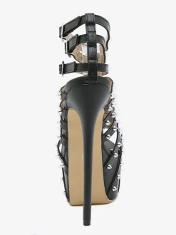 Pole Dance Shoes Women's Strappy Studs Platform Heels