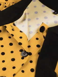 Polka Dot Shirt Dress With Tie And Belt Flutter Sleeve Vintage Midi Dress For Women 2026
