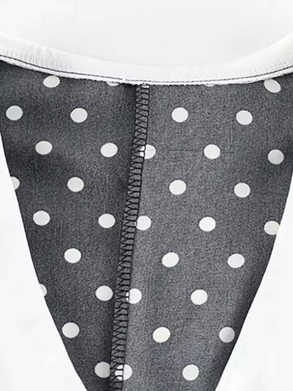 Polka Dot Maxi Dress For Women - Black Vintage Peter Pan Collar Bodycon Pencil Dress - Summer Date Night 2026