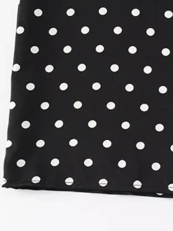 Polka Dot Maxi Dress For Women - Black Vintage Peter Pan Collar Bodycon Pencil Dress - Summer Date Night 2026