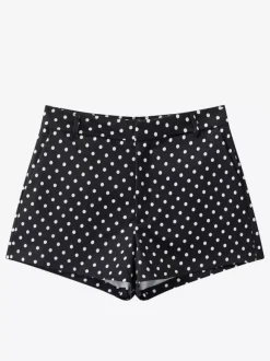 Polka Dot 2 Piece Set For Women - Casual Crop Jacket And Shorts - Spring Streetwear 2026