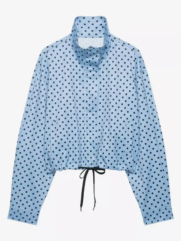 Polka Dot 2 Piece Set For Women - Casual Crop Jacket And Shorts - Spring Streetwear 2026