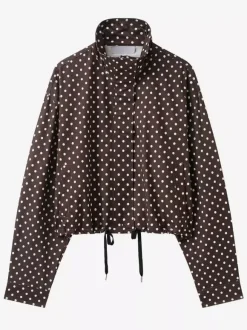 Polka Dot 2 Piece Set For Women - Casual Crop Jacket And Shorts - Spring Streetwear 2026