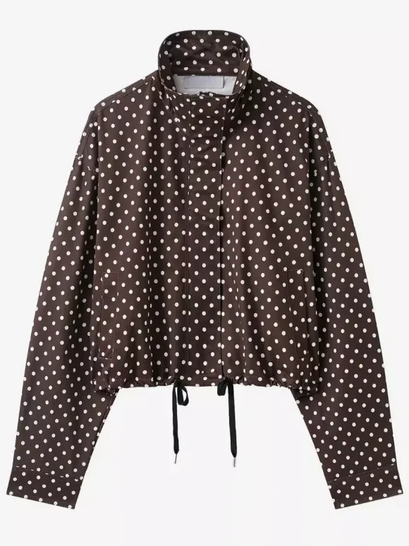 Polka Dot 2 Piece Set For Women - Casual Crop Jacket And Shorts - Spring Streetwear 2026