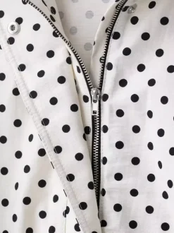 Polka Dot 2 Piece Set For Women - Casual Crop Jacket And Shorts - Spring Streetwear 2026