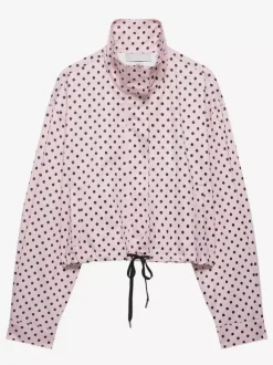 Polka Dot 2 Piece Set For Women - Casual Crop Jacket And Shorts - Spring Streetwear 2026