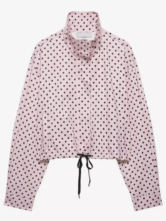 Polka Dot 2 Piece Set For Women - Casual Crop Jacket And Shorts - Spring Streetwear 2026