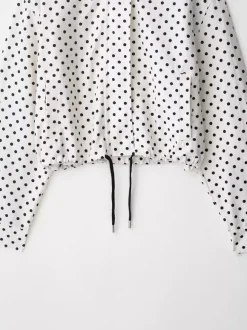 Polka Dot 2 Piece Set For Women - Casual Crop Jacket And Shorts - Spring Streetwear 2026