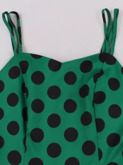 Polka Dot Vintage Midi Swing Dress for Women - 1950s A-Line Belted Rockabilly Slip Sun Dress - Summer Holiday Party 2026