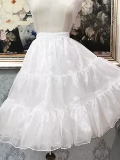 Polyester Lolita Petticoats Tiered White Lolita Underskirt