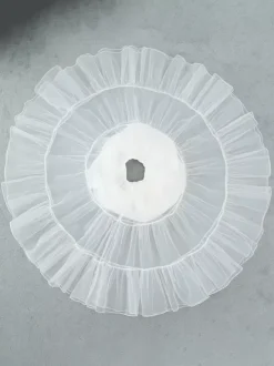 Polyester Lolita Petticoats Tiered White Lolita Underskirt