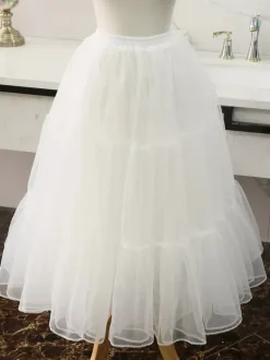 Polyester Lolita Petticoats Tiered White Lolita Underskirt