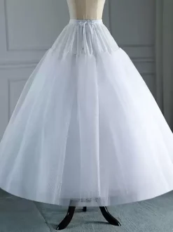 Polyester Lolita Petticoats Tiered White Lolita Underskirt