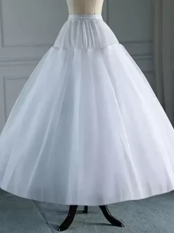 Polyester Lolita Petticoats Tiered White Lolita Underskirt