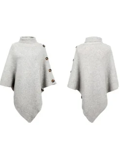 Poncho For Women High Collar Cape Spring Outerwear