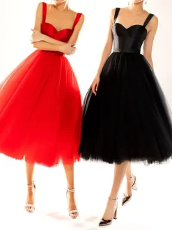 Pretty With Homecoming Dress Tea-Length Ball Gown Strapless Tiered