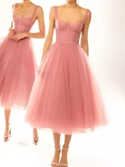 Pretty With Homecoming Dress Tea-Length Ball Gown Strapless Tiered