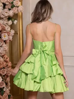 Pretty With Homecoming Dress Short Short Jewel Neck Bows Taffeta