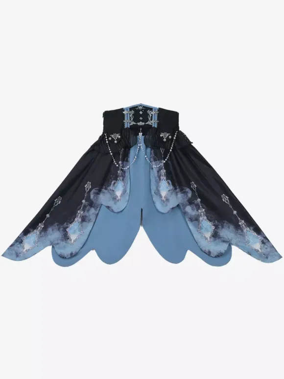 Prince Lolita Set Sleeveless Dress And Long Sleeve Cape And Detachable Train Skirt Three-Piece Set Elegant Knight Ouji Lolita Costume