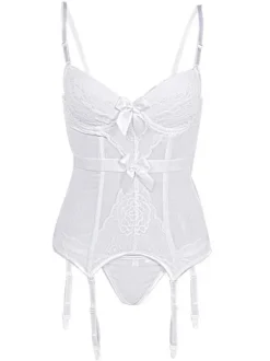 Printed Hook And Eye Sexy Red Lace Women Bustier