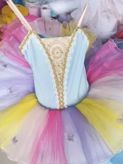 Professional Swan Lake Ballet Tutu For Girls White Puffy Princess Performance Ballerine Dancewear
