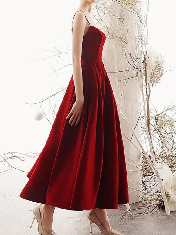 Prom Dress 2026 A-Line Sweetheart Neck Ankle-Length Sleeveless Backless Formal Dinner Dresses