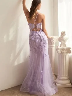 Prom Dress 2026 Mermaid Square Neck Sleeveless Lace Wedding Guest Dresses