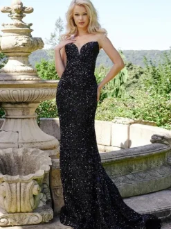 Prom Dress 2026 Mermaid V-Neck Sequined Sleeveless Party Dresses Free Customization