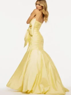 Prom Dress Mermaid Strapless Taffeta Floor-Length Pleated Formal Evening Dresses