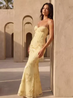 Prom Dress Mermaid Sweetheart Neck Sleeveless Lace-up Flowers Lace Formal Party Dresses