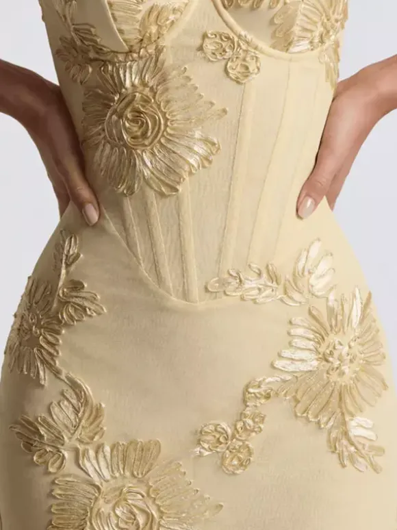 Prom Dress Mermaid Sweetheart Neck Sleeveless Lace-up Flowers Lace Formal Party Dresses