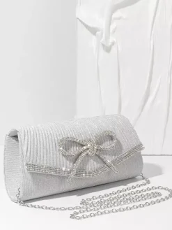 Prom Banquet Daily Pleated Fabric Detachable Chain Shoulder Hand Purse
