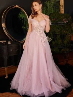 Prom Dress 2026 Bateau Neck A-Line Long Sleeves Wedding Guest Dresses